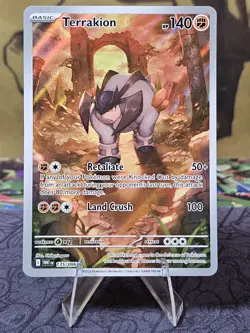 Pokemon TCG Terrakion 135/086 - Illustration Rare SV: White Flare English NM- - Image 1