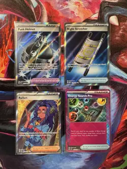 4x Trainer Pokemon Card Lot English -Full Art Trainer, Ace, Item, & Pokemon Tool - Image 1
