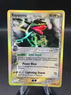 Pokemon Rayquaza Delta Species Holo 13/113 EX Delta Species DMG TCG 2005 - Image 1