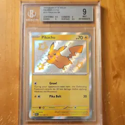 Pokemon Pikachu SV: Paldean Fates 131/091 Shiny Rare Holo BGS 9 Full Art 2024 - Image 1