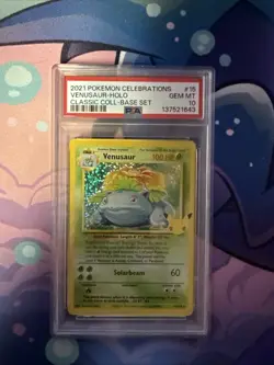 2021 POKEMON CELEBRATIONS CLASSIC COLL #15 VENUSAUR-HOLO PSA 10 - Image 1