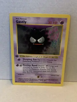 Gastly 1st Edition Base Set 50/102 WOTC Pokemon 1999 - Image 1