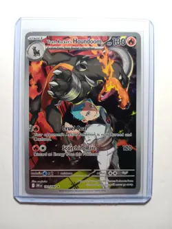 Pokemon Team Rocket's Houndoom 191/182 SV10 Illustration Rare Destined Rivals NM - Image 4