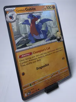 Cynthia's Gabite 2025 Pokemon TCG #103/182 Destined Rivals Common Cosmos Holo NM - Image 2