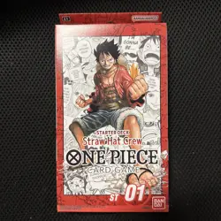 ENGLISH - ONE PIECE TCG: Straw Hat Crew Starter Deck (ST-01) New/Sealed - Image 1