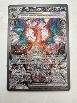 Pokemon TCG S&V Obsidian Flames Charizard EX Card 223/197 NM+ Condition - Image 3