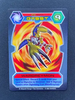 DT-24 WarGreymon Digimon Card D-Tector Series 1 2002 Bandai - Image 1