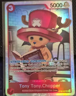 Tony Tony.Chopper OP08-007 SR ONE PIECE Tcg Card Game NM RED - Image 1