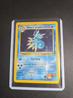 Misty's Seadra 9/132 Gym Heroes Unlimited HOLO RARE Pokemon Card HP Prerelease - Image 1