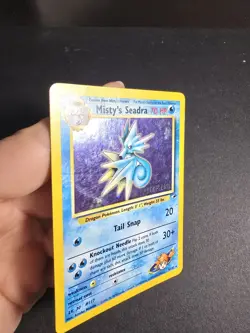 Misty's Seadra 9/132 Gym Heroes Unlimited HOLO RARE Pokemon Card HP Prerelease - Image 3