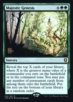 MTG Majestic Genesis - Foil - Prerelease Promo, Prerelease & Release Promos, Lig - Image 1