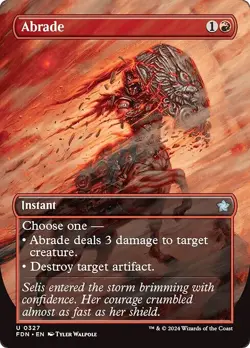 Borderless ABRADE x4 mtg NM-M Foundations 4 Unc - Image 1