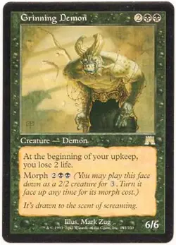 GRINNING DEMON X1 MAGIC MTG ONSLAUGHT NEAR MINT (NM) 2002 - Image 1