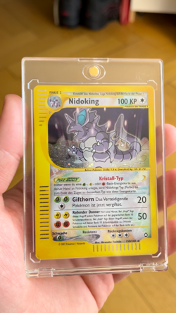 2003 Aquapolis Nidoking Holo Foil Rare Crystal 150/147 Secret Rare Pokemon WOTC - Image 2