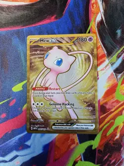 2023 Mew ex 205/165 Scarlet & Violet 151 UPC Gold Metal Promo Card LP - Image 1