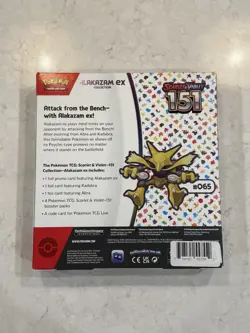 Pokemon TCG Scarlet and Violet - 151 Alakazam ex Collection Box - 4 Packs Sealed 820650855269 - Image 2