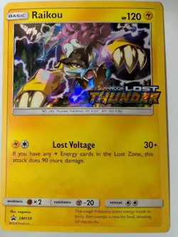 Raikou SM150 Prerelease Stamped Black Star Promo Pokemon Holo Foil Nice! - Image 1