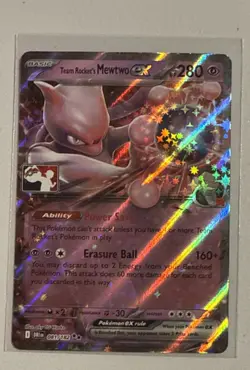 Team Rocket's Mewtwo Ex Play Pokemon Prize Pack Series 8 - Image 1