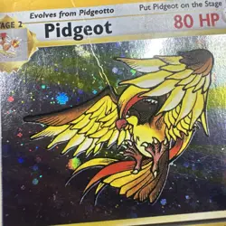 Pokemon Pidgeot Base Set 2 Holo Rare 14/130 WOTC 2000 CREASE - Image 4
