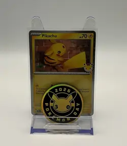 Pokemon TCG Pikachu Holo Rare Pokemon Day 2026 Stamped Promo - Image 1