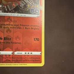 Pokemon TCG Charizard 010/078 Pokemon GO Reverse Holo Holo Rare 170HP English - Image 2