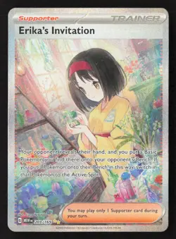 Erika's Invitation Special Illustration Rare Holo MEW 203/165 NM Pokemon TCG - Image 1