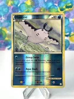 Pokemon TCG; Mantine 45/123 Heartgold & Soulsilver - Reverse Holo Uncommon - NM - Image 1