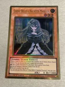 Yu-Gi-Oh! TCG Ghost Belle & Haunted Mansion MAGO-EN012 Premium Gold Rare NM/M - Image 1