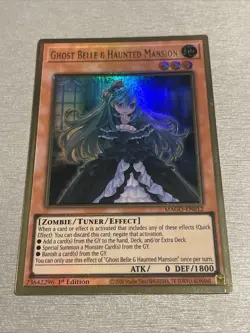 Yu-Gi-Oh! TCG Ghost Belle & Haunted Mansion MAGO-EN012 Premium Gold Rare NM/M - Image 2