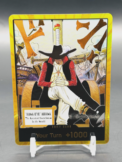 One Piece TCG Dracule Mihawk Gold Don!! OP14 English The Azure Sea's Seven (DON) - Image 1