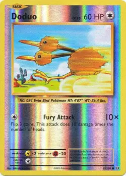 Doduo 69/108 Common REVERSE HOLO Pokemon XY Evolutions Card - Image 1