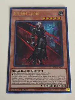 Yugioh - K9-00 Lupis x 3 - 1st Edition Ultra Rare NM - Free Holo Card - Image 2