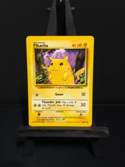 Pikachu 58/102 Base Set Common Pokemon Card WOTC (REF 394) - Image 1