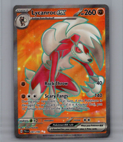 Lycanroc ex 241/193 - Pokemon TCG Paldea Evolved Full Art Ultra Rare Card NM - Image 1