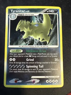 Tyranitar 30/100 Stormfront Holo Rare Pokemon Card LP - Image 1