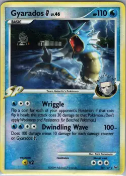 Gyarados G 30/127 Reverse Holo - Platinum - Pokemon Card - LP - Image 1