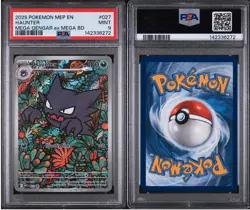PSA 9 Mint 2025 Pokemon Mep En Haunter Mega Gengar ex Mega BD #027 - Image 3