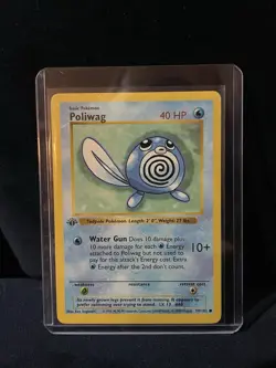 1999 Pokemon Base Set 1st Edition Poliwag 59/102 Near Mint - Image 1