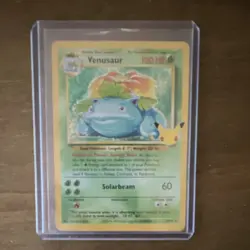 Pokemon Venusaur Base Set Holo Rare 15/102 25th anniversary edition - Image 2