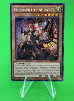 Yu-Gi-Oh Quarter Century Stampede Fiendsmith Engraver Secret Rare RA04-EN049 NM! - Image 1