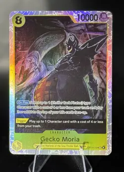 One Piece Gecko Moria - OP14-104 The Azure Sea's Seven Foil NM/M SR - Image 1