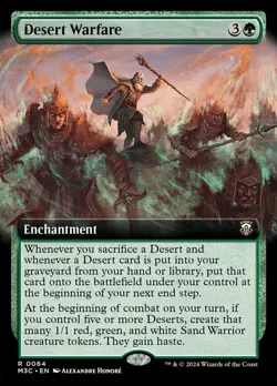 1 x Desert Warfare - Extended Art - Commander: Modern Horizons 3 - Light Play - - Image 1