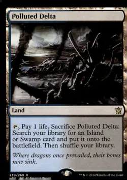Khans of Tarkir #239 Polluted Delta - Image 1