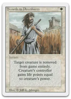 Swords to Plowshares (LP) Revised Edition 3ED Magic MTG - Image 1