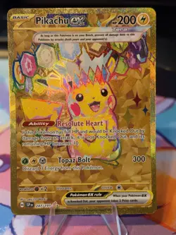 Pikachu EX 247/191 - Surging Sparks Gold Secret Rare Full Art POKEMON Lp - Image 1