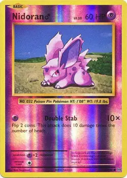 NidoranU 43/108 Common REVERSE HOLO Pokemon XY Evolutions Single Card - Image 1