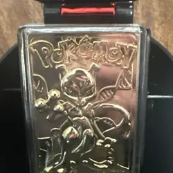 Burger King 1999 Limited edition Pokemon 23 kt gold plated trading card Meowtwo - Image 2