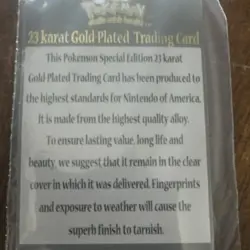 Burger King 1999 Limited edition Pokemon 23 kt gold plated trading card Meowtwo - Image 4