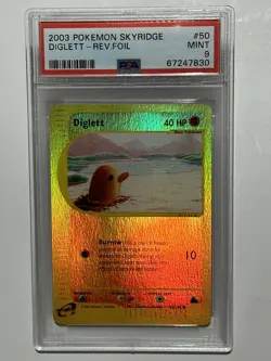 2003 Pokemon Skyridge - Diglett Rev.Foil #50 PSA 9 MINT - Image 1