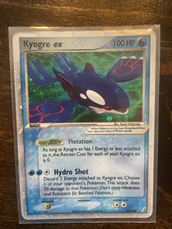 Pokemon TCG Kyogre EX Crystal Guardians Holo Card 95/100 HP Rare - Image 1